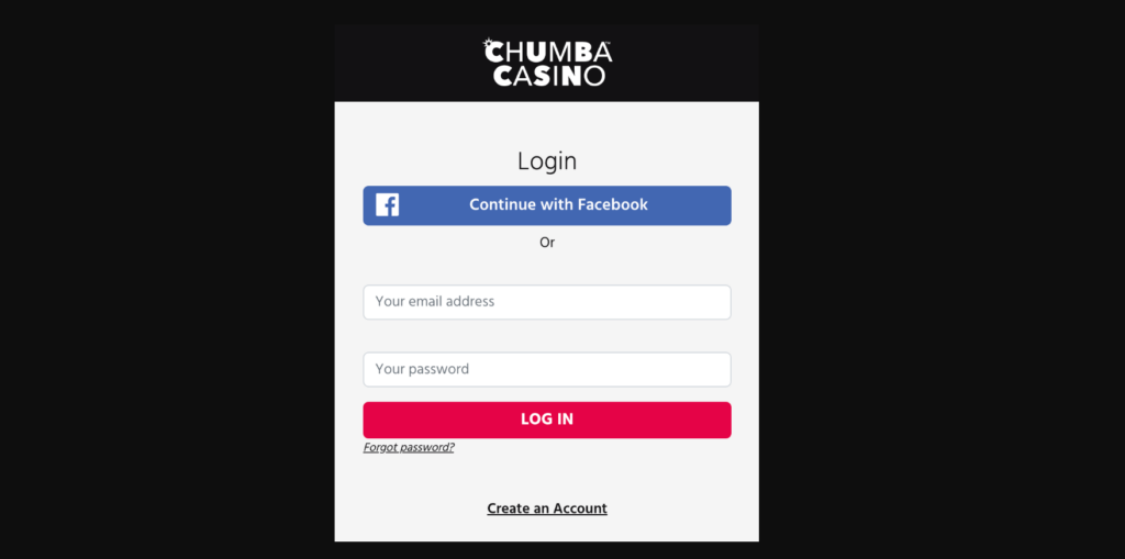 Chumba Casino Login sign in